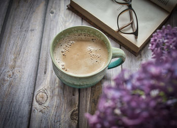 Close-up of coffee on table