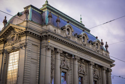 Low angle view of historical building against sky