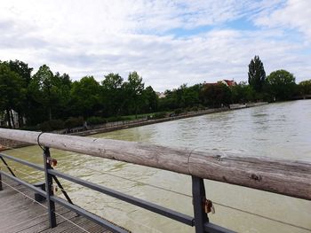 Scenic view of river against sky