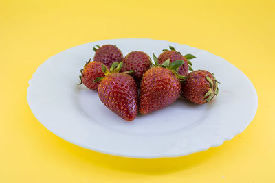 Strawberries in plate