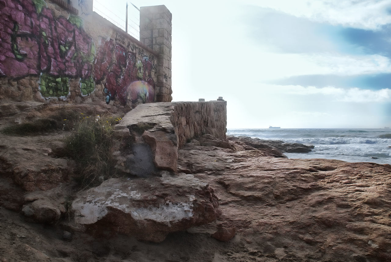 SCENIC VIEW OF ROCKS ON BEACH