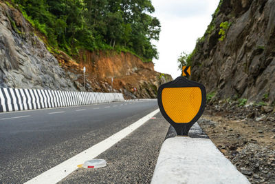 High angle view of car on road