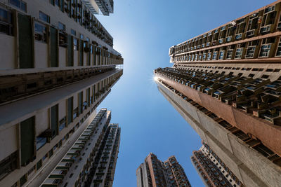 Low angle view of buildings against sky