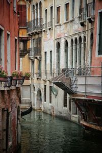 Canal amidst buildings