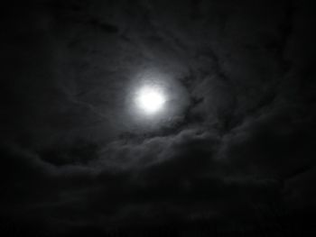 Low angle view of moon at night