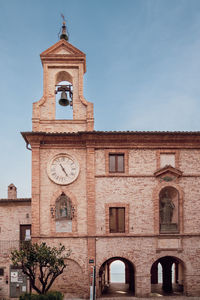 View of the beautiful medieval village of grottammare alta italy