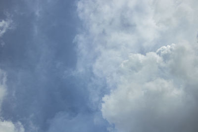 Low angle view of clouds in sky