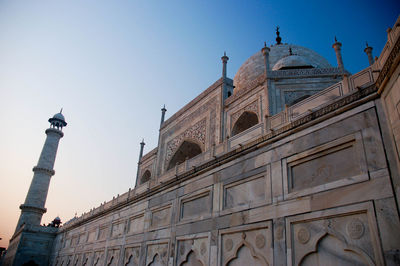 Low angle view of historic building against sky