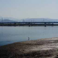 View of bridge over river