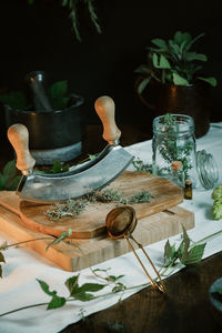 Close-up of food on table