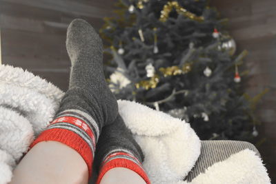 Low section of person wearing shoes