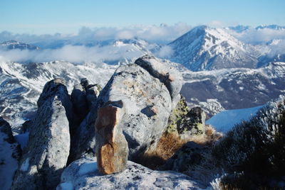 View of snowcapped mountain