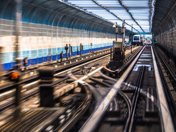 Train at railroad station