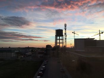 View of road at sunset