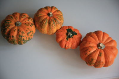 Close-up of pumpkins on table