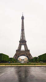 View of tower against sky in city