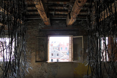 Interior of abandoned building