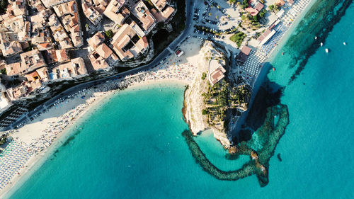 Aerial view of tropea, italy