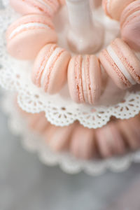 An arrangement of macaron cookies for a wedding dessert.