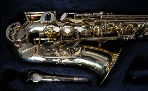 Close-up of saxophone