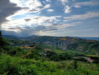 Scenic view of landscape against sky