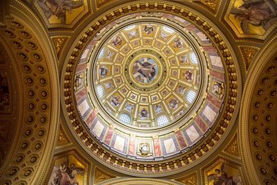 Low angle view of cupola in church