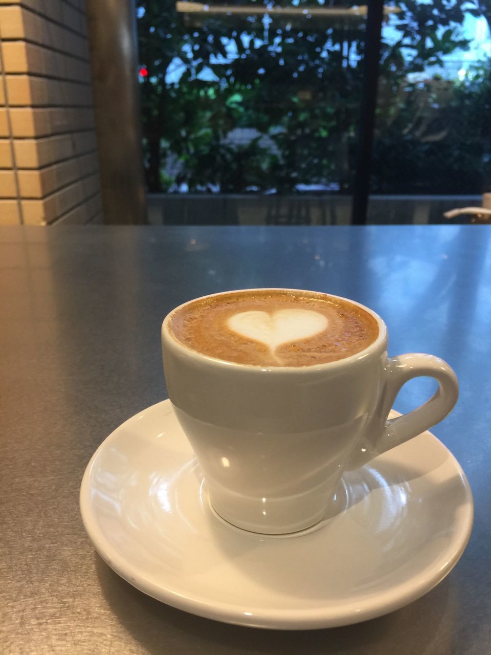 coffee cup, drink, coffee - drink, refreshment, saucer, food and drink, table, close-up, focus on foreground, no people, frothy drink, indoors, freshness, froth art, cappuccino, day, tree