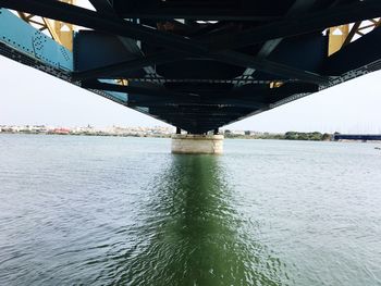 Bridge over river in city