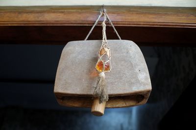 Cow's necklaces hangers made from wood functioned as decorations as well as antique house bells