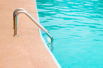 High angle view of swimming pool