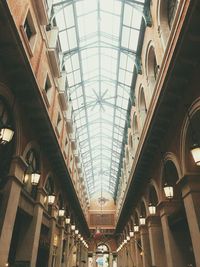 Low angle view of ceiling in shopping mall