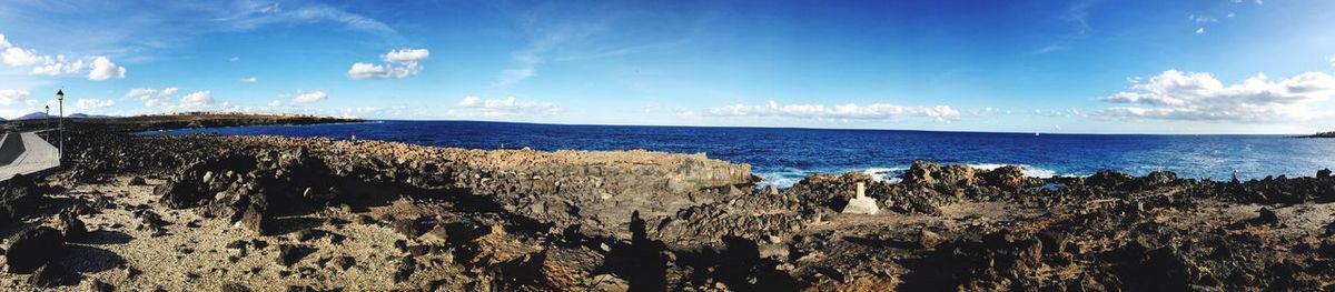 Panoramic view of sea against sky