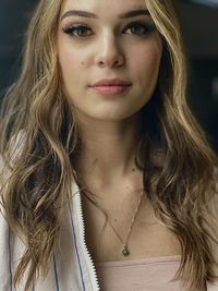 Close-up portrait of a beautiful young woman