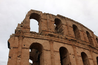 Low angle view of historical ruin