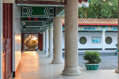 Empty corridor at martyr shrine