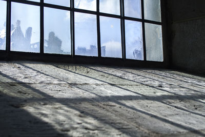 View of building through window