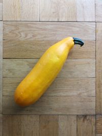 High angle view of bananas on cutting board