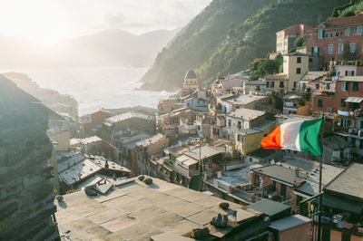 View of town at seaside