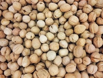 Full frame shot of walnuts