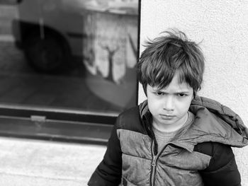 Portrait of boy looking at camera