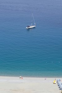 High angle view of sea against sky