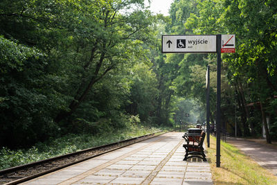 Train station in forest