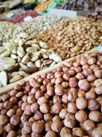 Close-up of roasted for sale at market stall