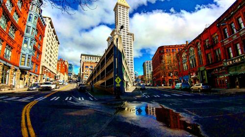 Panoramic view of city against sky