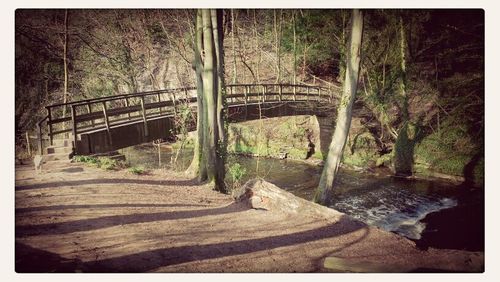 Footbridge over river