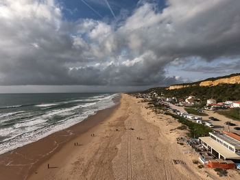 Panoramic view of beach against sky