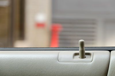 Close-up of car window