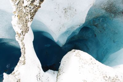 Scenic view of frozen lake during winter