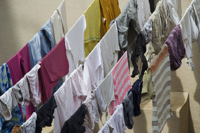 Clothes drying on clothesline