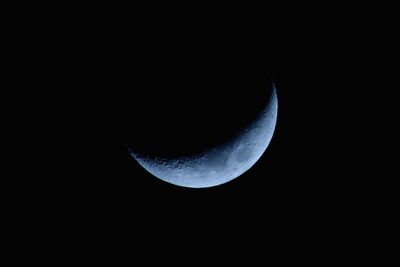 Low angle view of moon in sky